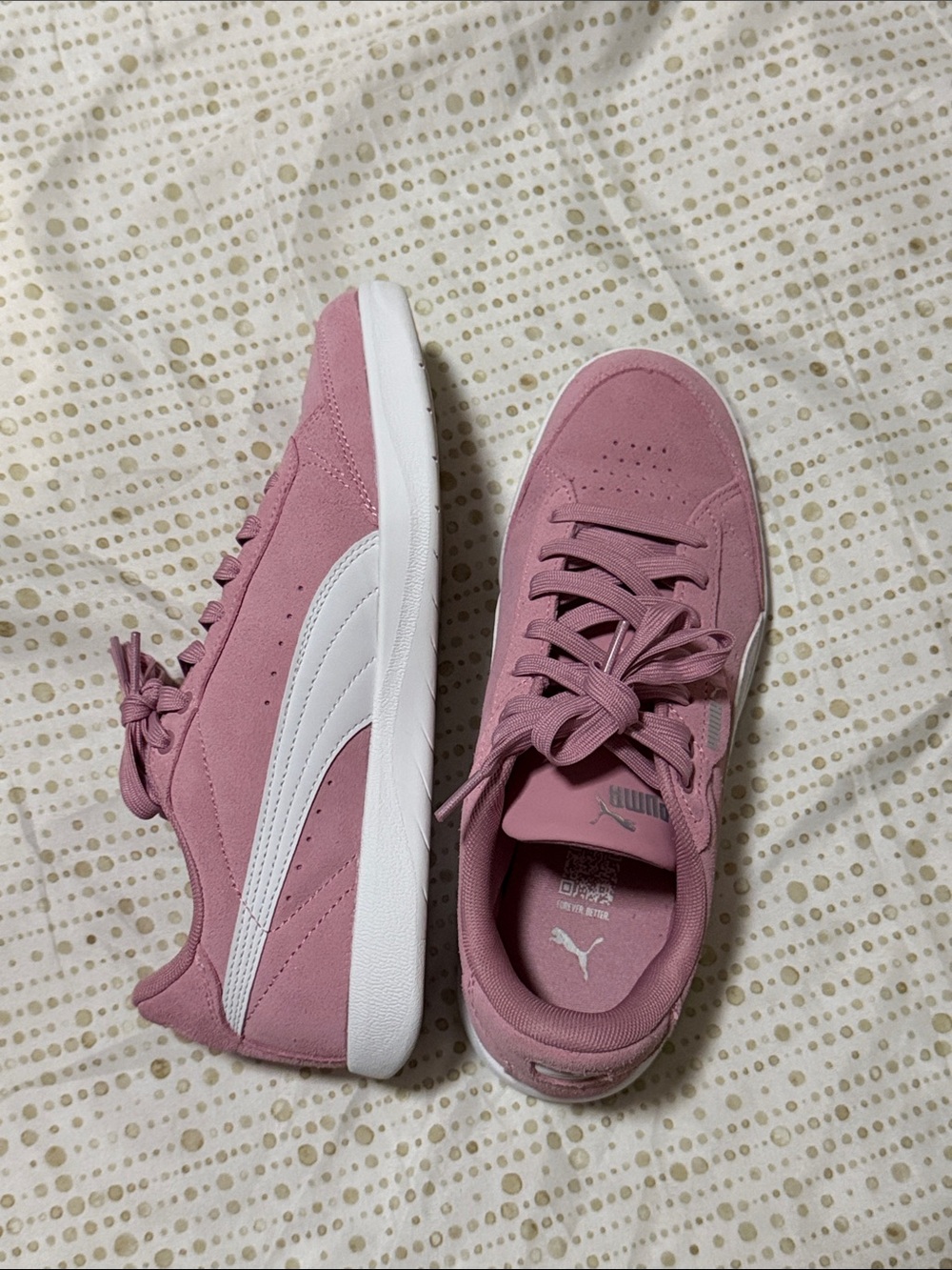 Puma Women's Pink Suede Sneakers